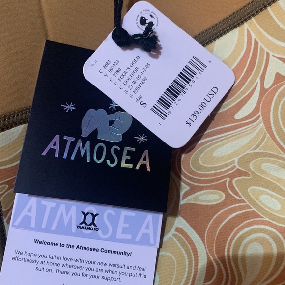 NWT Atmosea Fool’s Gold Surf Short Wetsuit Briefs Size Small - Picture 4 of 5